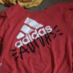 Adidas pink and white shirt